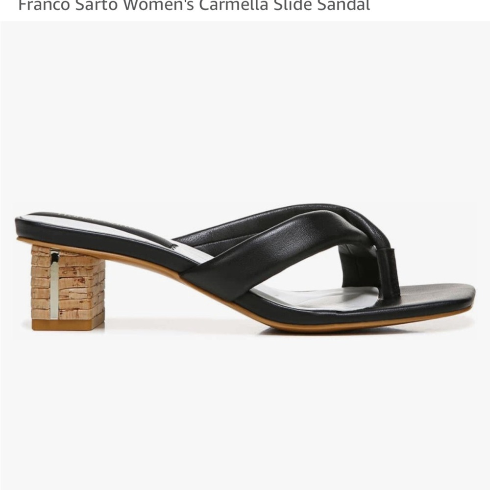 Franco Sarto Black Sandals with Wide Straps